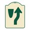 Signmission Designer Series-Beware Of Curb Graphic Tan & Green Heavy-Gauge Aluminum, 24" x 18", TG-1824-9993 A-DES-TG-1824-9993 - alternate 1